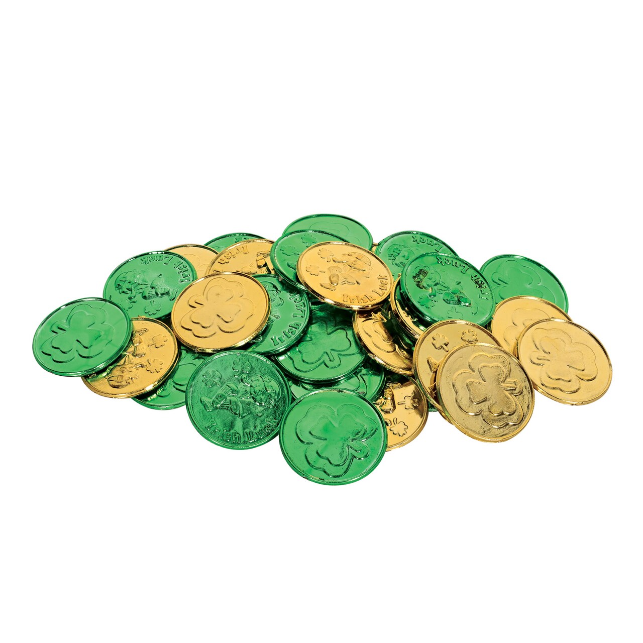St. Patricks Theme - Lucky Leprechaun Plastic Coins - Pack of 12